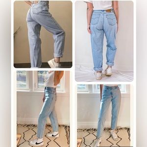 VINTAGE 90s Levi’s 550 ORANGE Tab Relaxed Fit Tapered Leg Light Wash Denim Jeans